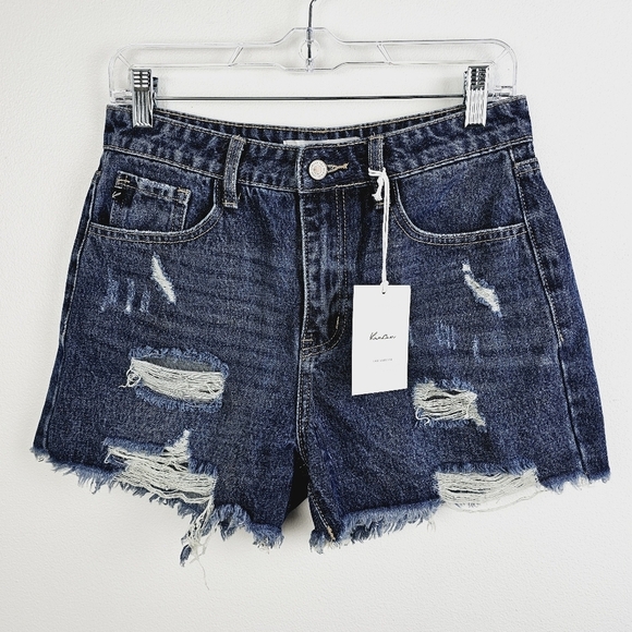 KanCan Distressed Denim Jean Shorts NWT - Picture 1 of 8